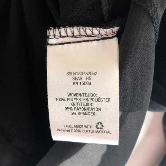 Metaphor Black Sheer Overlay Button-Front Blouse Long Sleeve Pockets S - Picture 4 of 4